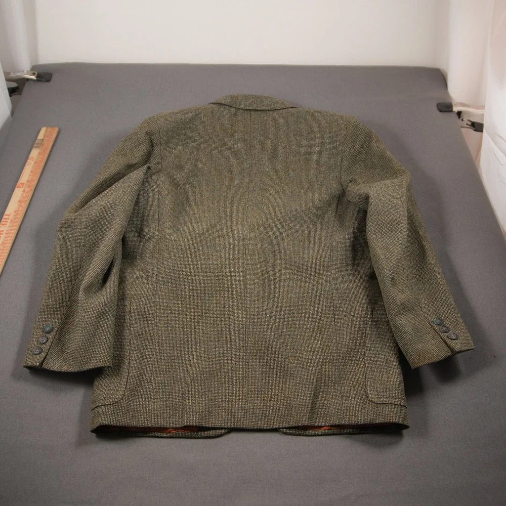 Scotland Yarrowvale Vintage Pure Wool Tweed Two Button Men Blazer 40R College